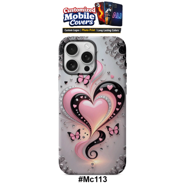 Customized Floral Mobile Cover - Name Print Design #MC113